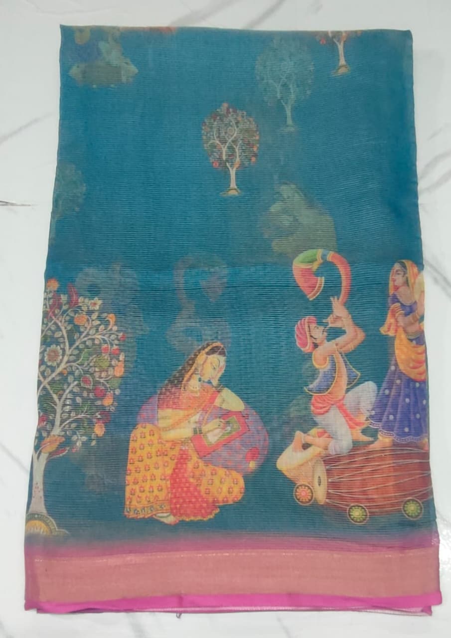 Light weight digital print sarees