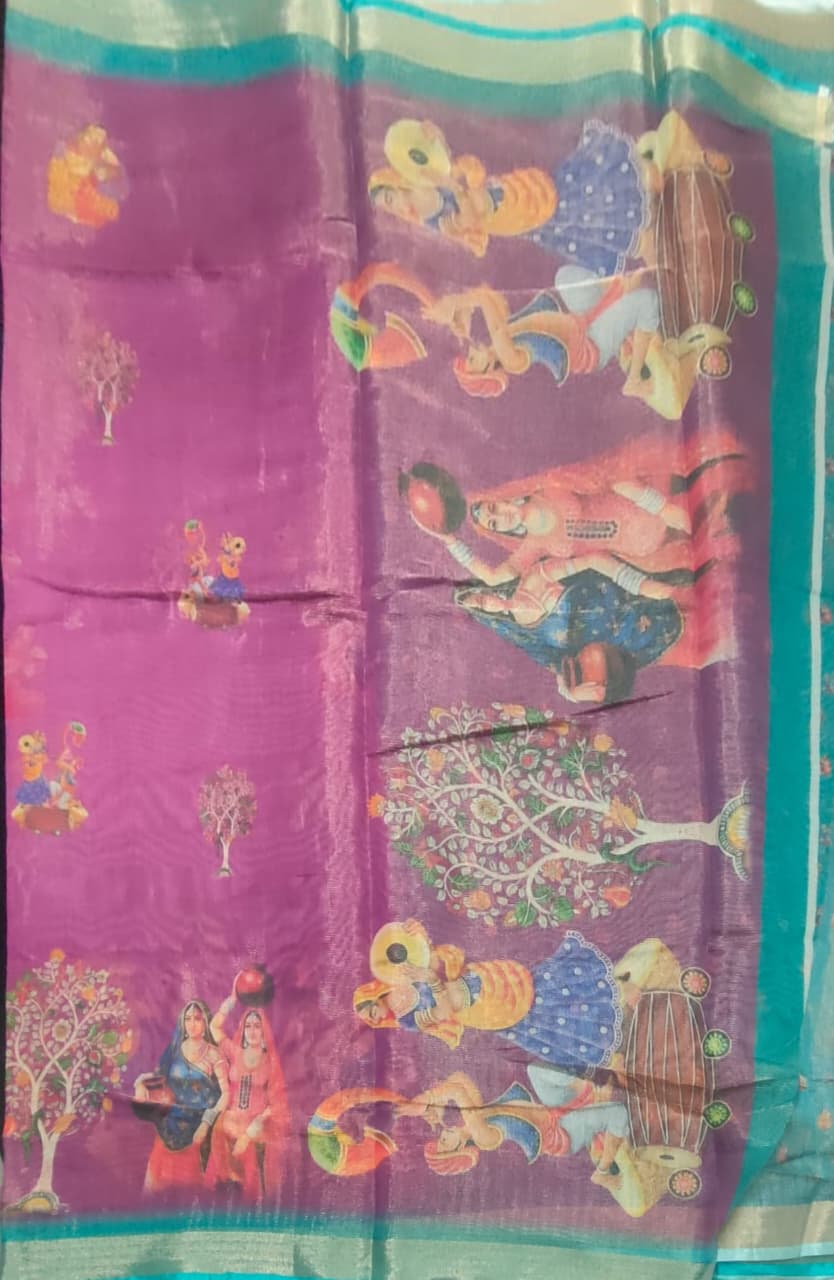 Light weight digital print sarees