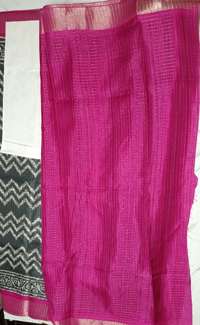 Gray Candy silk saree