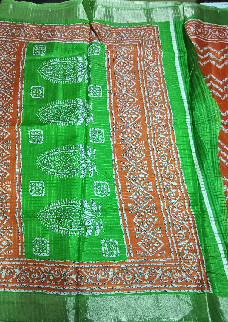 Orange Candy silk saree