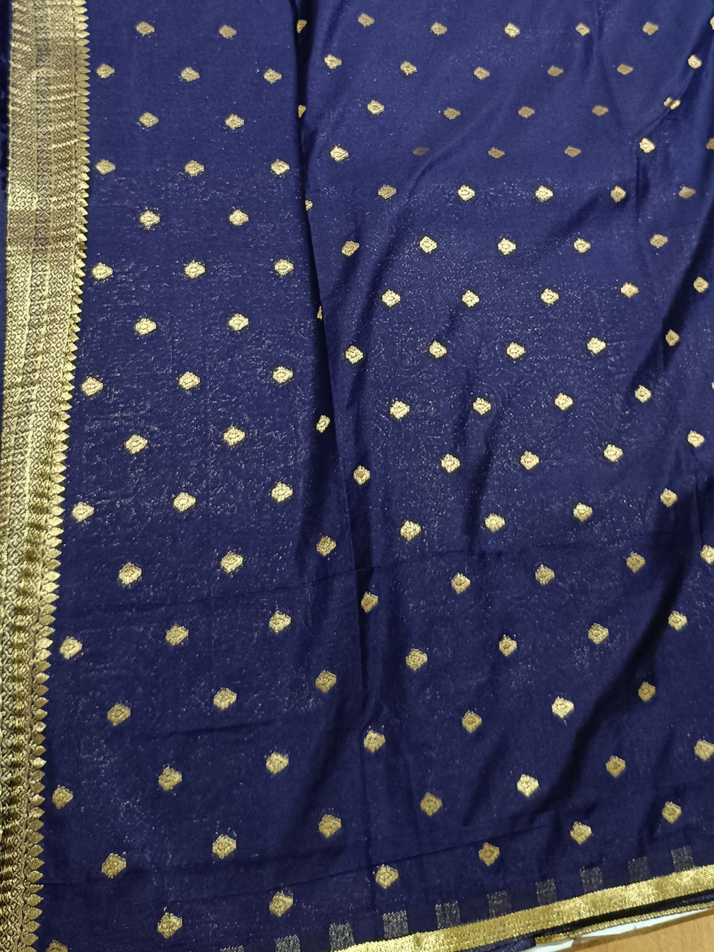 Thick Maroon chanderi crepe silk saree