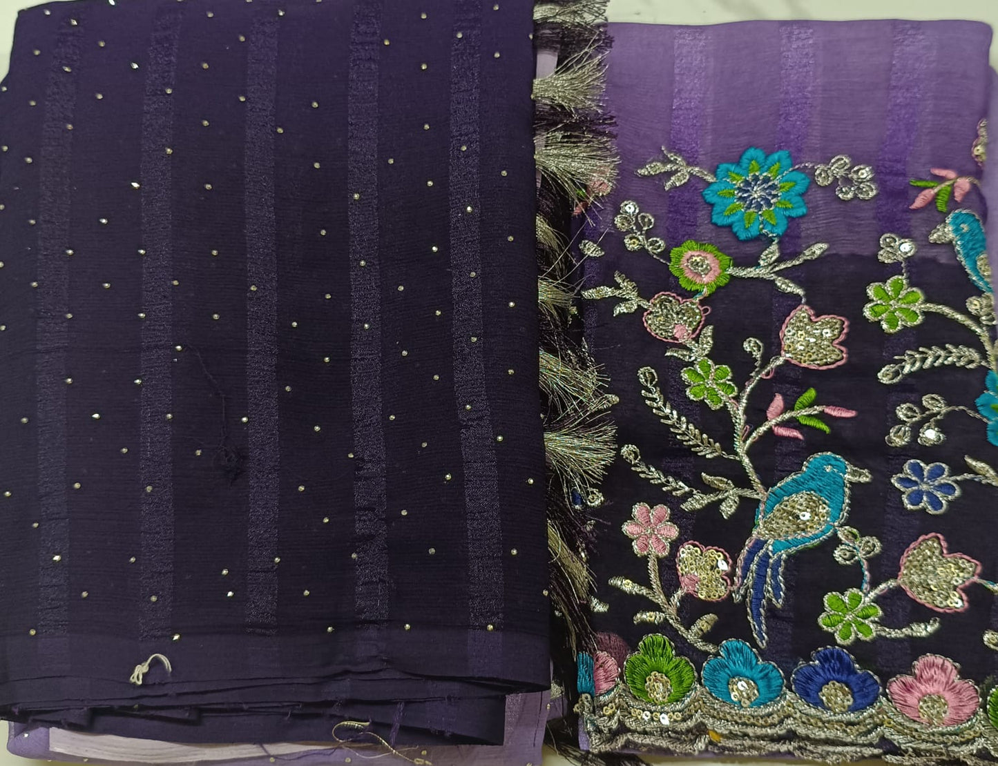Silk work blouse sarees