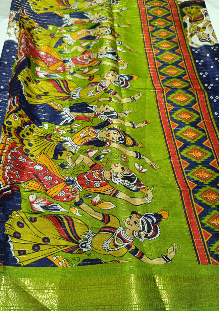 Navi Blue coconut silk saree