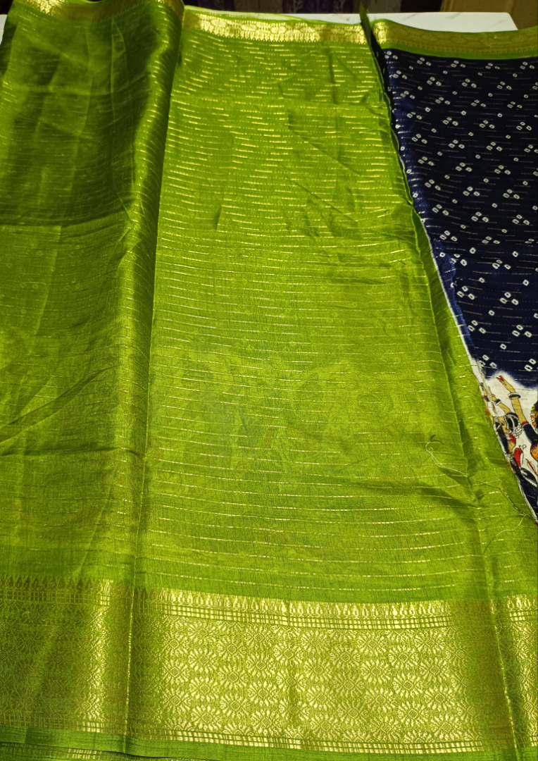 Navi Blue coconut silk saree