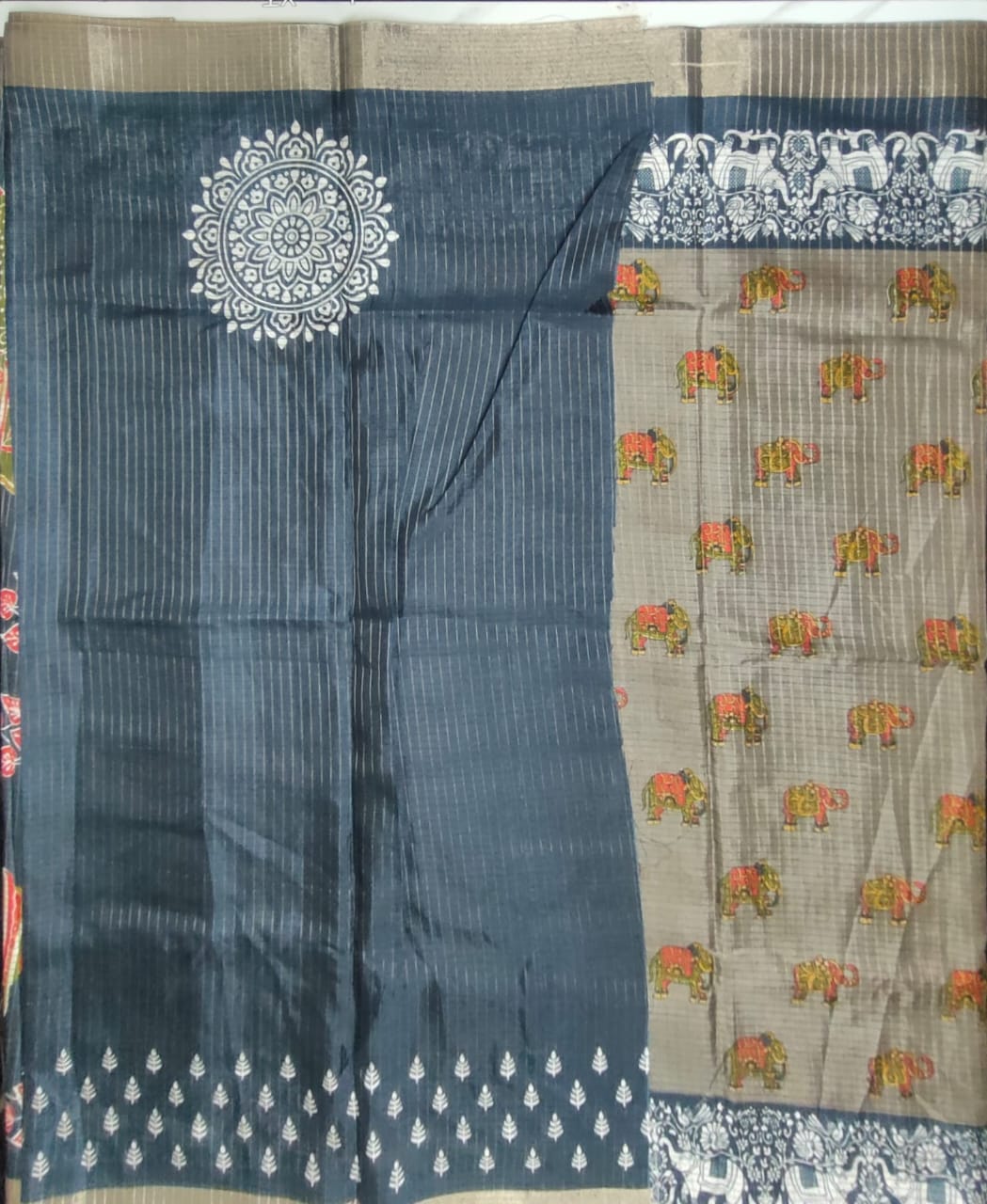 Elephant design Candy silk saree