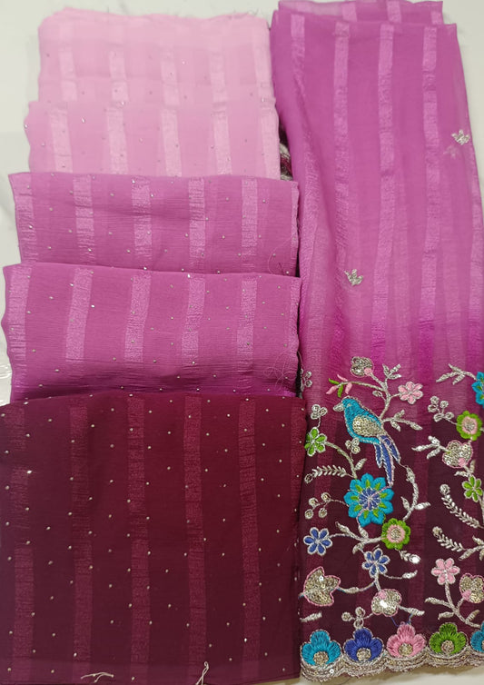 Silk work blouse sarees