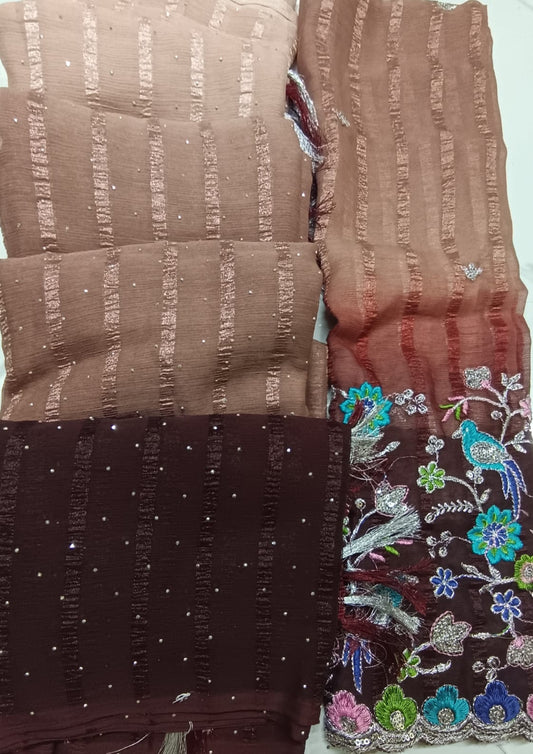 Silk work blouse sarees