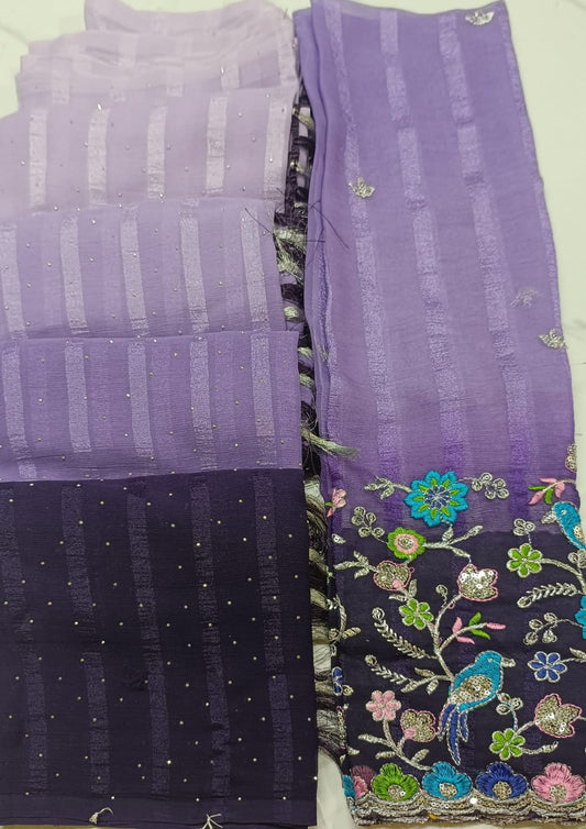 Silk work blouse sarees
