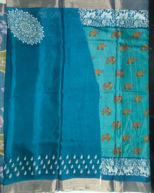 Elephant design  Candy silk saree