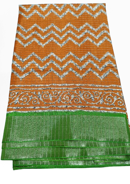 Orange Candy silk saree