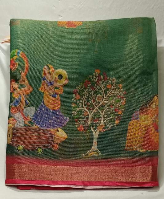 Light weight digital print sarees