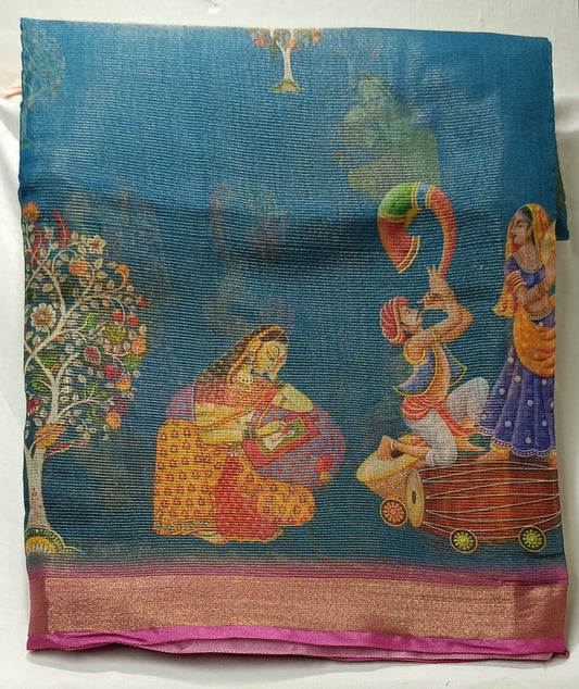 Light weight digital print sarees
