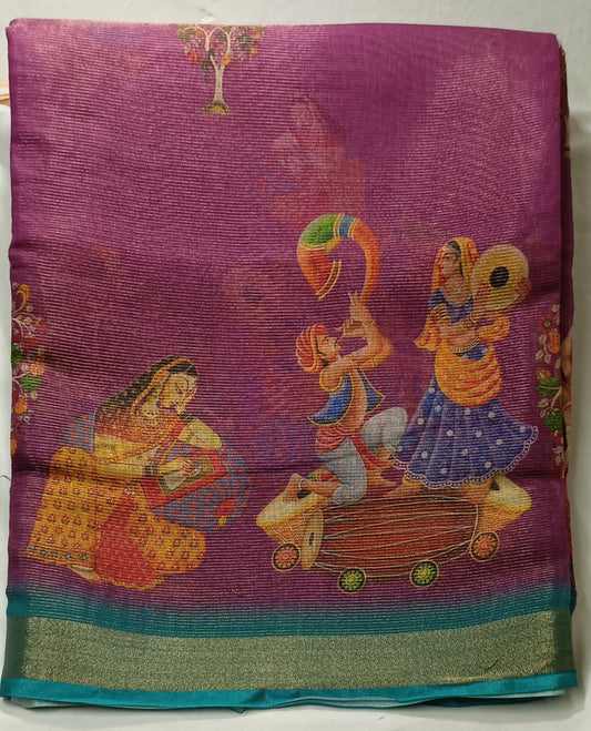 Light weight digital print sarees