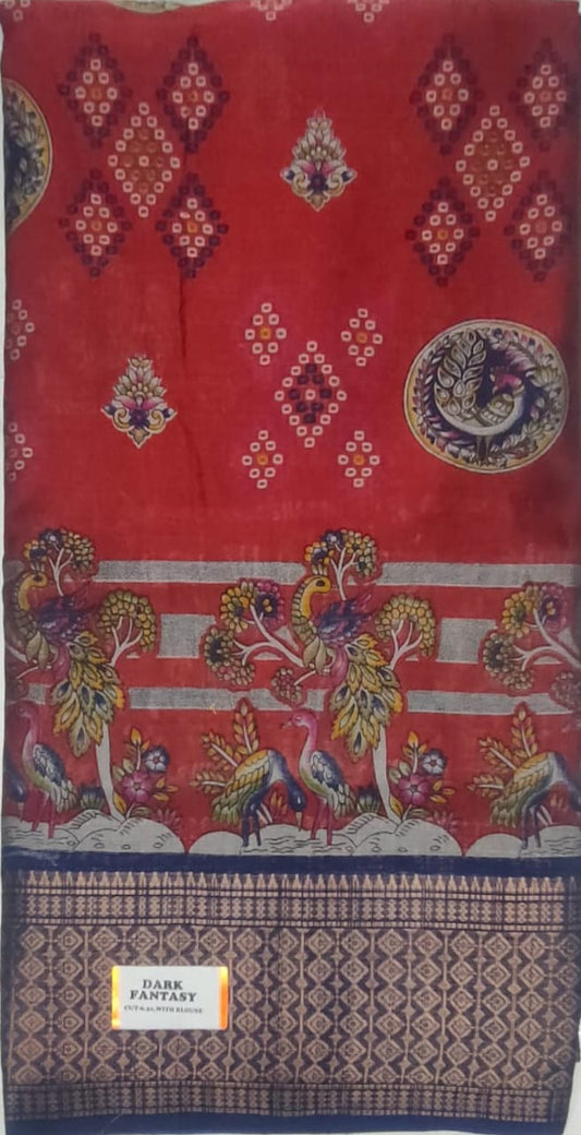 Red Fantasy  silk sarees