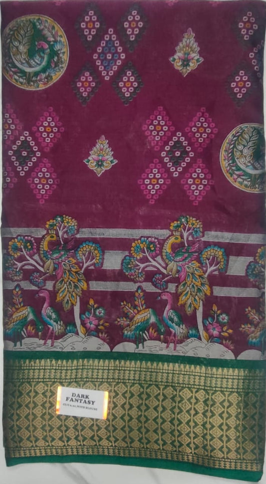 Magenta Fantasy  silk sarees