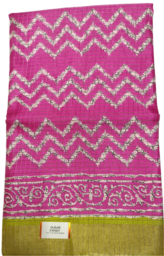 Pink Candy Silk Saree