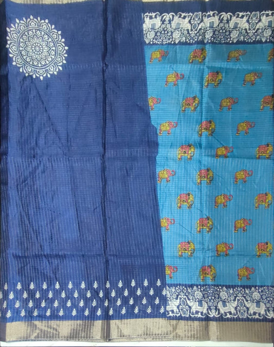 Elephant design  Candy silk saree